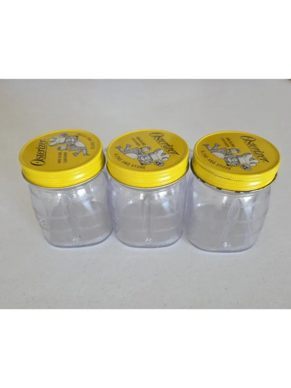 Vintage Osterizer Mini‎ Blend Container Blend and Store Blender Jar 8oz Set Of 3
